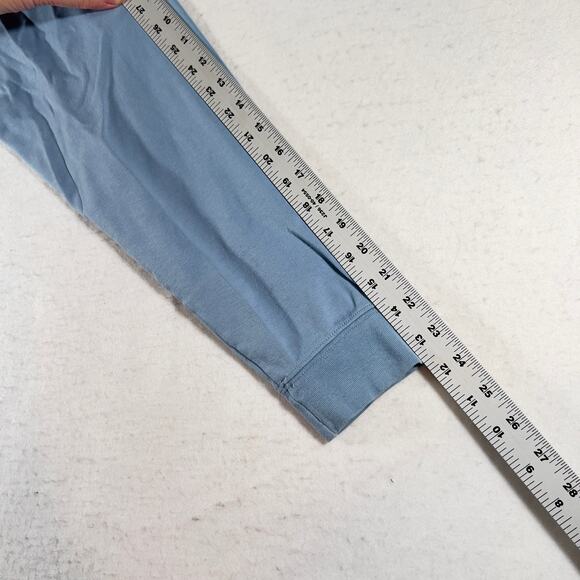 Lands' End Mock Neck Base Layer Men's XL Reg 46/48 Powder Blue Skiing Winter - Picture 10 of 12